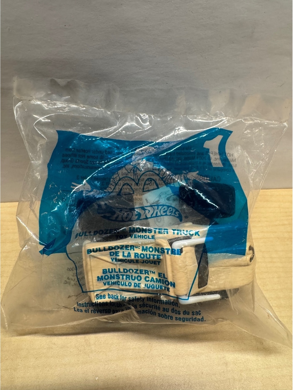 2001 McDonalds Hot Wheels Toy 1 Bulldozer Monster Truck NIB